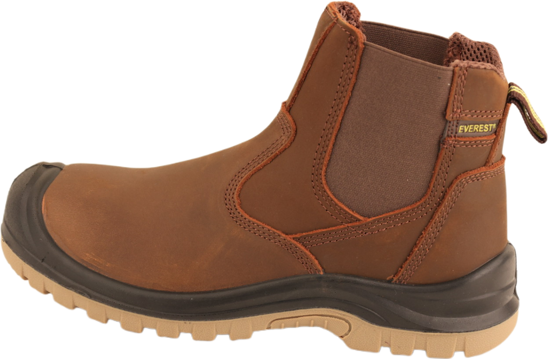 Everest Craftsman Crazy Horse Steel Toe Chelsea Safety Shoe WorkX