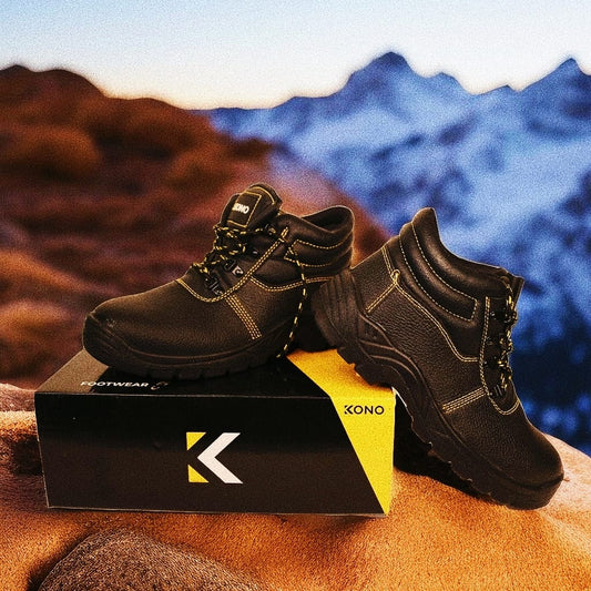 Kono Safety Shoe Steel Toe Lace Up